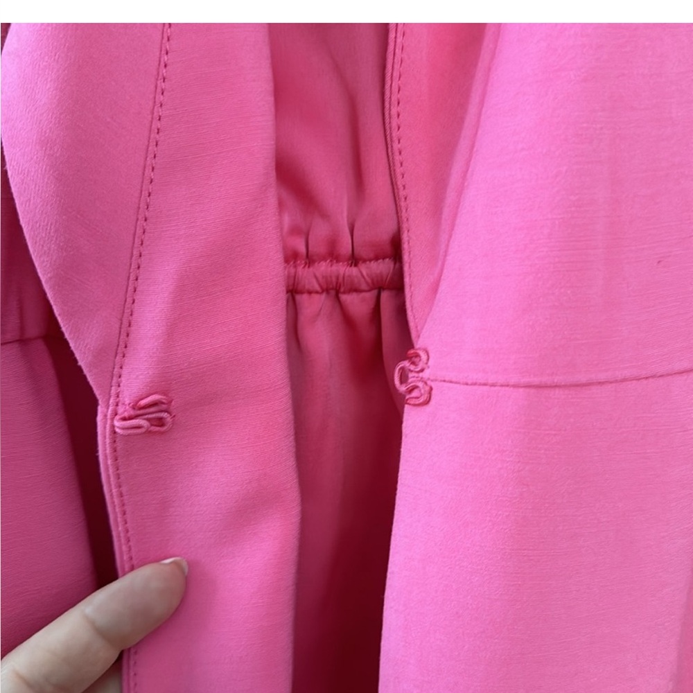 Alice + Olivia Bright Pink Double Breasted Blazer with Elastic Waist size XS - Picture 3 of 4